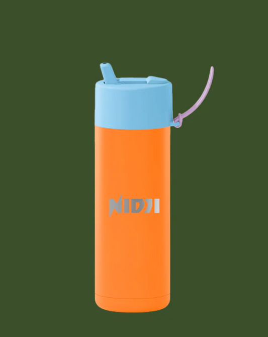 Ceramic Reusable Bottle 20oz Neon Orange
